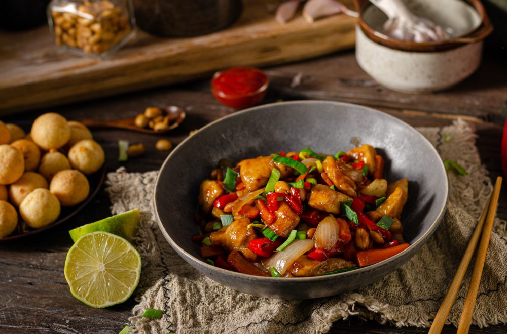 SAUTEED VEGGIES AND MUSTARD CHICKEN