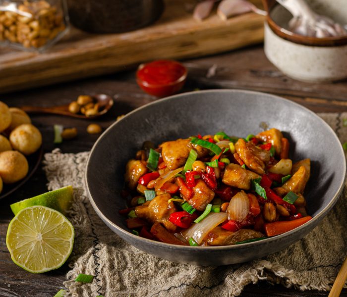 SAUTEED VEGGIES AND MUSTARD CHICKEN