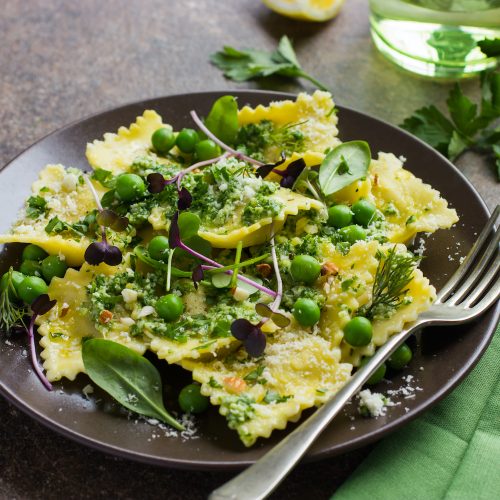 RAVIOLI WITH PESTO